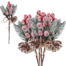Artificial Christmas Picks Flower Picks Pine Decor For Festival Party