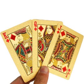 Charles William Premium 24K Gold Playing Card Euro Golden Foil Full Poker High Waterproof Deck Cards