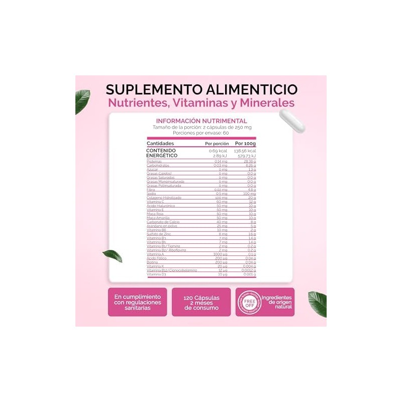 OBY Multivitaminico Mujer con Biotina y Colágeno Hidrolizado 120 cápsulas