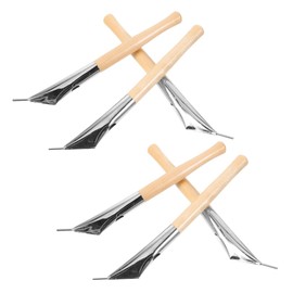 SEWACC 6pcs Batik Wax Tool Wooden Handle for Clay Sculpting Painting and Fabric Art Multifunctional Tool for Creative Projects Schools and Studios