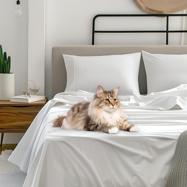 Simple Deluxe 4 Piece King Size Sheet Set, Hotel Luxury