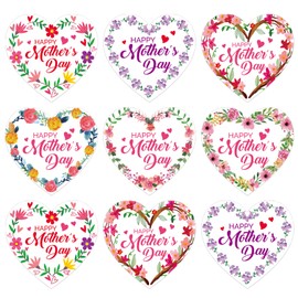 WhatSign 36Pcs Happy Mother's Day Stickers 1.5" Floral Mothers Day Gift Tags Stickers Mothers Day Labels Present Stickers for Envelope Seal Cards Boxes Gift Wrap Mothers Day Party Favors Decorations