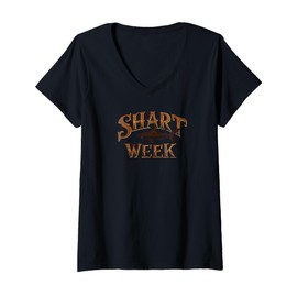 Womens Fun Graphic- Shart Week V-Neck T-Shirt
