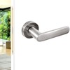 Decoranddecor Echo Satin Nickel Door Lever Handles - 54mm Round