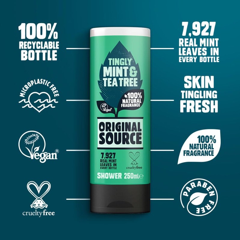 Original Source Mint & Tea Tree Shower Gel, 100 Percent
