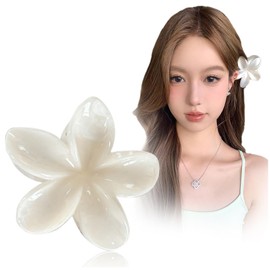 FASELE Hair Claw Hair Clip, Barrette, Hair Clip, Casual, Stylish, Luscious, Cute, Coloring, Plumeria, Elegant, Hair Accessory, Popular, Women's, Hair Ornament, Elegant, Stylish, Daily Use, Travel