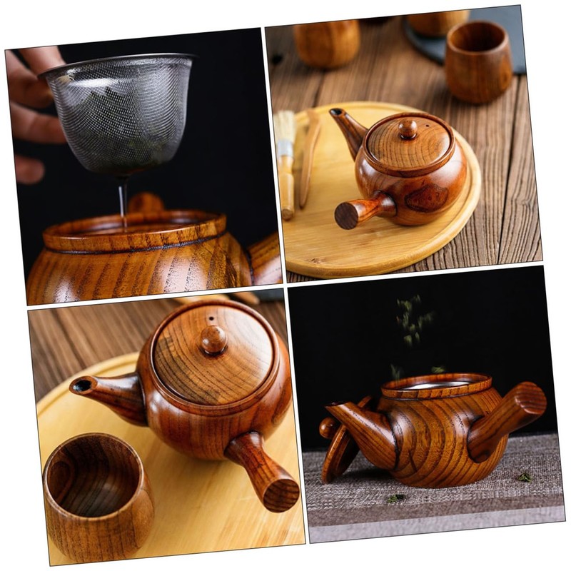 Ciieeo Heat Resistant Wooden Teapot for Home Use Ergonomic Design