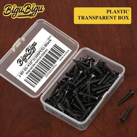 #10 * 1" Wood Screws, Flat Head Phillips Black Stainless Steel, 100Pcs Corrosion Resistant for Wood, Drywall Applications, and Outdoor Use