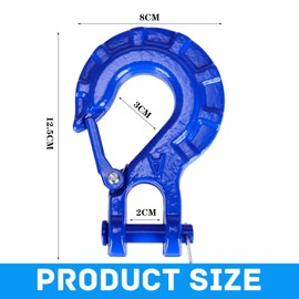 Crane Hook Gravity Rigging Lifting Industry Round Hook Stainless Steel Swivel Lifting Hook Steel Eye Hook for Equipment Displacement Weightlifting and Shipbuilding Load Capacity 3200 kg