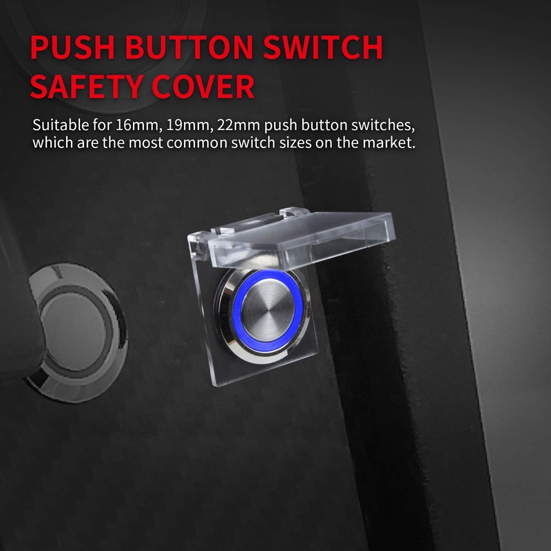 DaierTek 22mm Power Button Cover Child Proof Safety Push Button