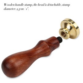 Wax Seal Stamp, Retro Wood Stamp Classic Initial Wax Seal Stamp with Handle, Great for Embellishment of Envelopes, Invitations, Wine Packages, Greeting Cards, etc (Rose)