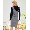 MISSKY Long Sleeve Striped Maternity Dresses for Women Pocket Sweatshirts
