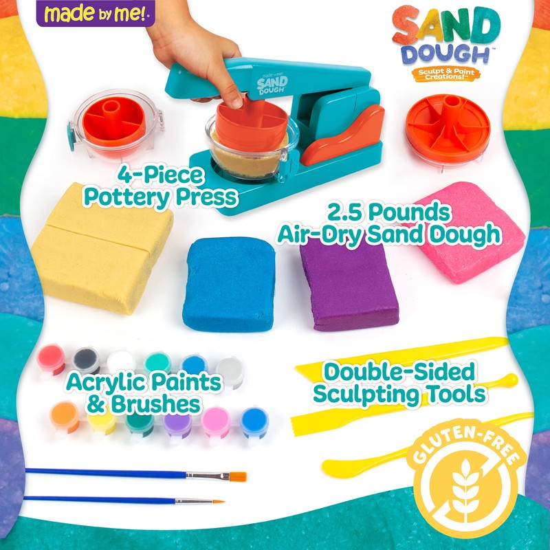Made By Me! Sand Dough Sculpt & Paint Creations! Pottery