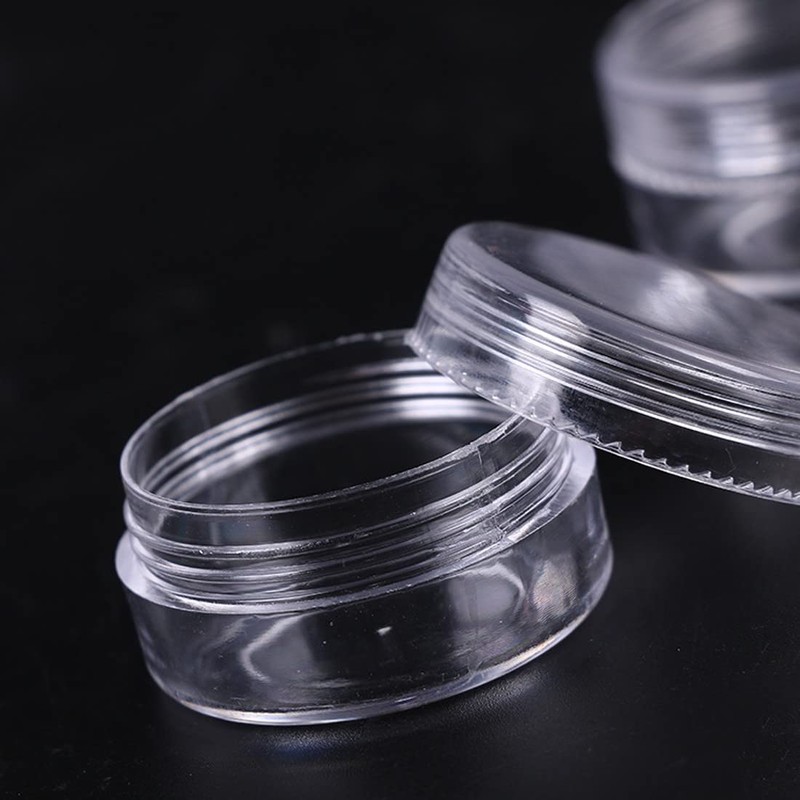 Pack of 10 transparent empty containers, 5 ml cream containers,