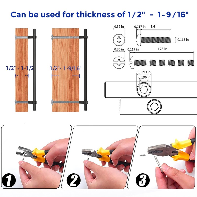 Ravinte 10 Pack 12-5/8 Inch Cabinet Pulls Matte Black Kitchen