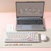 YUNZII Cute Pink Kitten Custom Keycaps, 141 Keys Dye Sub
