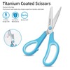 KUONIIY Scissors 8 Inch Soft Comfort-Grip Handles Sharp Blades, 3/Pack
