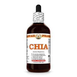 Chia (Salvia Hispanica) Dry Seed Tincture, Made in Hawaii, All Natural, Vegan, Pure Liquid Extract - 4 fl.oz