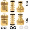 Conectores de Manguera de Jardín Brass Rust‑Resistant – Set 3/6