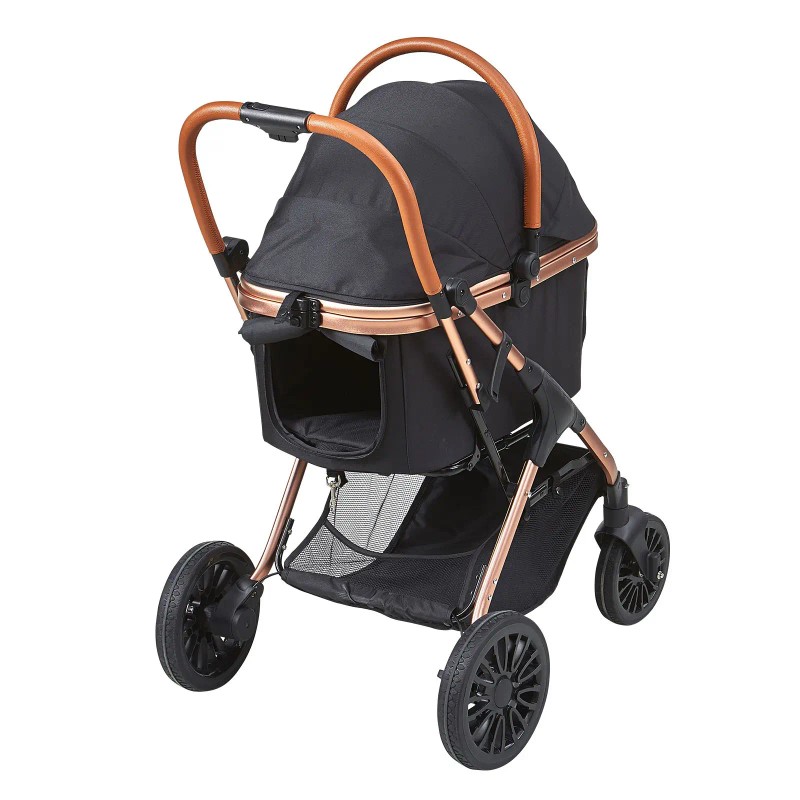 4-Wheel Pet Stroller with Rotate Brakes 66 Lbs Weight Capacity