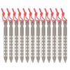 Lixada 6/8/12 Pack 6.5 Inch Ultralight V-Shaped Titanium Alloy Tent