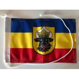 Mecklenburg Ochsenkopf Flag 40 x 60 cm Premium Quality Boat Flag Motorcycle Flag