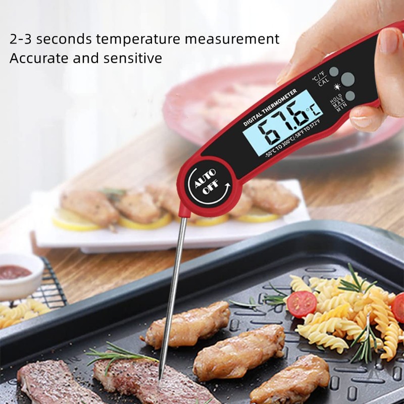 LCD Meat Thermometer Waterproof Digital Instant Read Meat Thermometer for