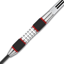 RED DRAGON Evos: 26g - 90% Tungsten Steel Darts with Winmau Rhino Black Flights and Stems