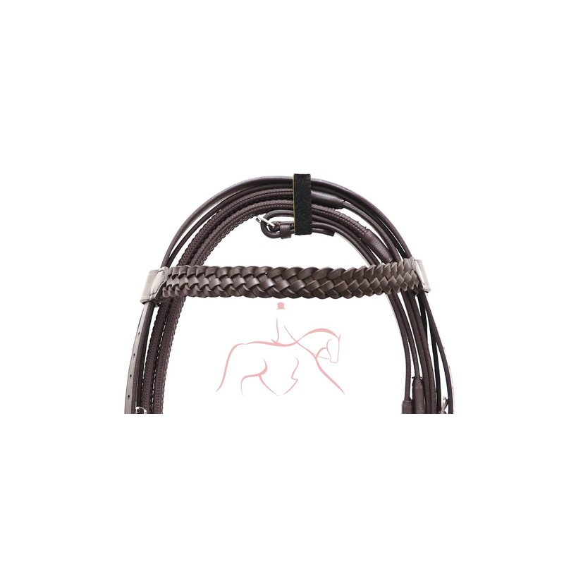 Aces Equine HUNTER BRIDLE BROWN WITH 2" NOSEBAND & 1"