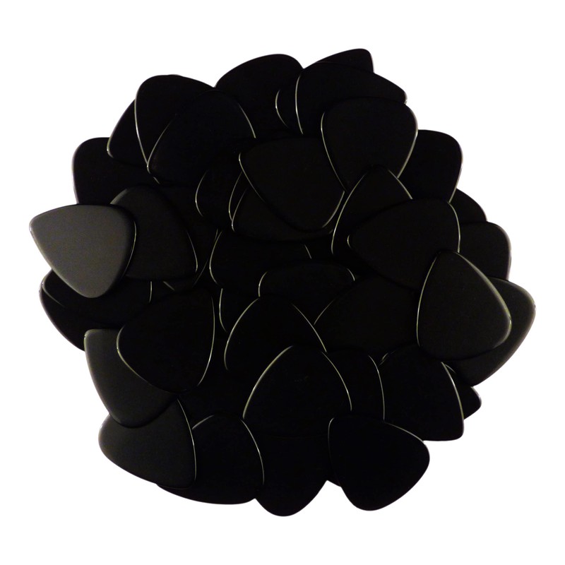 Celluloid Black Guitar Or Bass Pick - 0.96 mm Heavy
