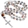 ywevyezc Rosary Beads Catholic for Women Heart Style Rosary Beads