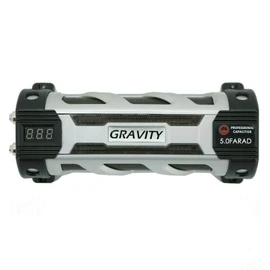 Gravity GR5.0 Car Audio Battery Stiffening Portable Power 5 Farad Capacitor and Completed 5000 Watts 0 Gauge Amplifier Installation Wiring Kit Blue BGC0XLB