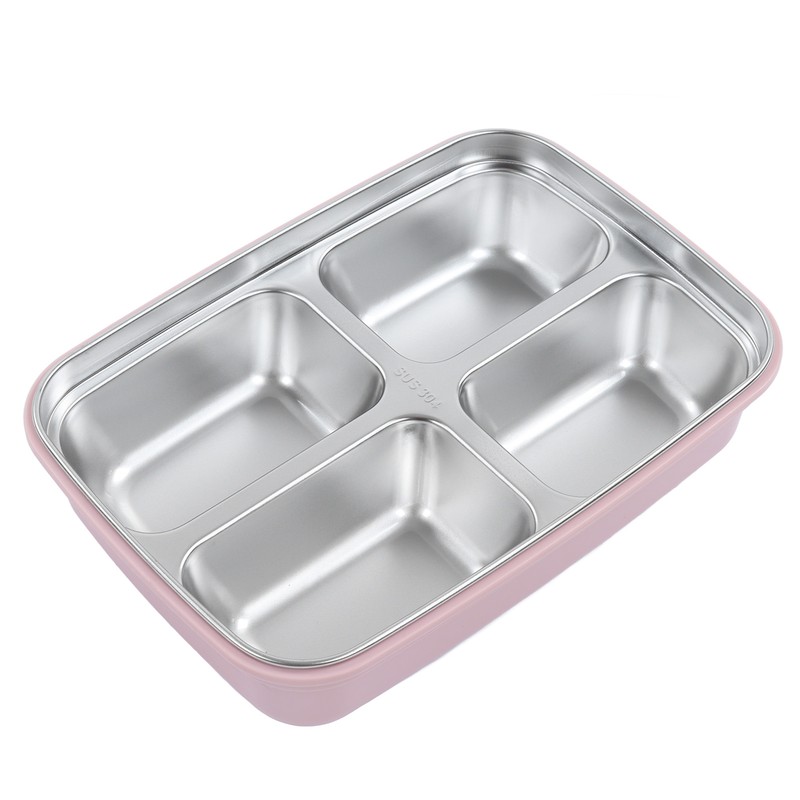 Lunch Box 4 Compartments 304 Stainless Steel Tableware Portable Lunch