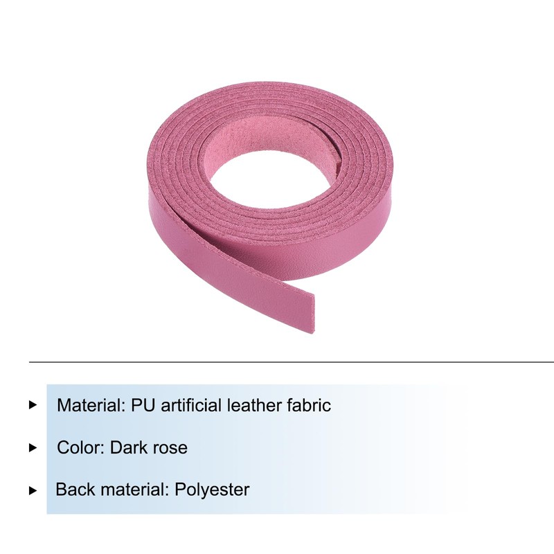 sourcing map Leather Straps Strip Belt 1.2cm(0.5" Width) 100cm(40" Length)