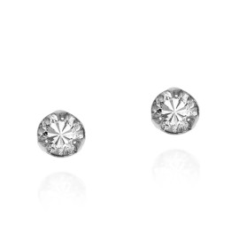 AeraVida Shimmering Cubic Zirconia on Sterling Silver Stud Nose Jewelry