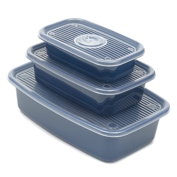 Home Basics Plastic Meal Prep Set, Blue | Perfect for