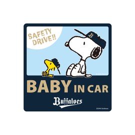Snoopy Collaboration Sign Magnet BABY IN CAR ORIX BUFFALOS