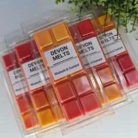 Devon Melts - Rhubarb 'n' Custard - Highly Scented 100% Soy Wax Snapbar