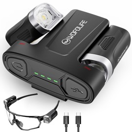 WOFOLiFE Mini Flashlight for Glasses, Rechargeable Headlamp Reading Book Light with 42.5H Runtime, 4 Modes, Portable Bright Waterproof Pocket Light for Reading, Repairing, Crafting, Knitting, Hiking