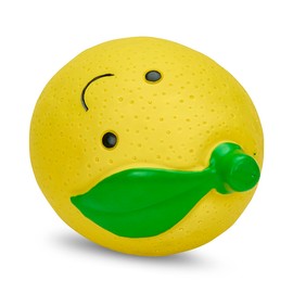 Petface Foodie Faces Latex Lemon Dog Toy with Built-In-Squeaker, Small (Pack of 1)