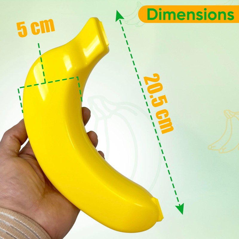 Banana Holder Case | Reusable Plastic Banana Container for Lunchbox,