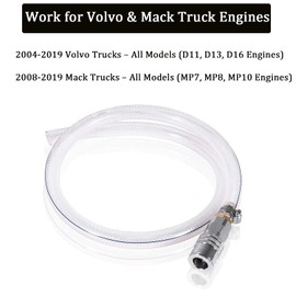 CASTNOO For Volvo Mack Radiator Coolant Drain Hose 9996049 Suitable For 2004~2019 Volvo Trucks & 2008~2019 Mack Trucks Silica Gel (1000MM)