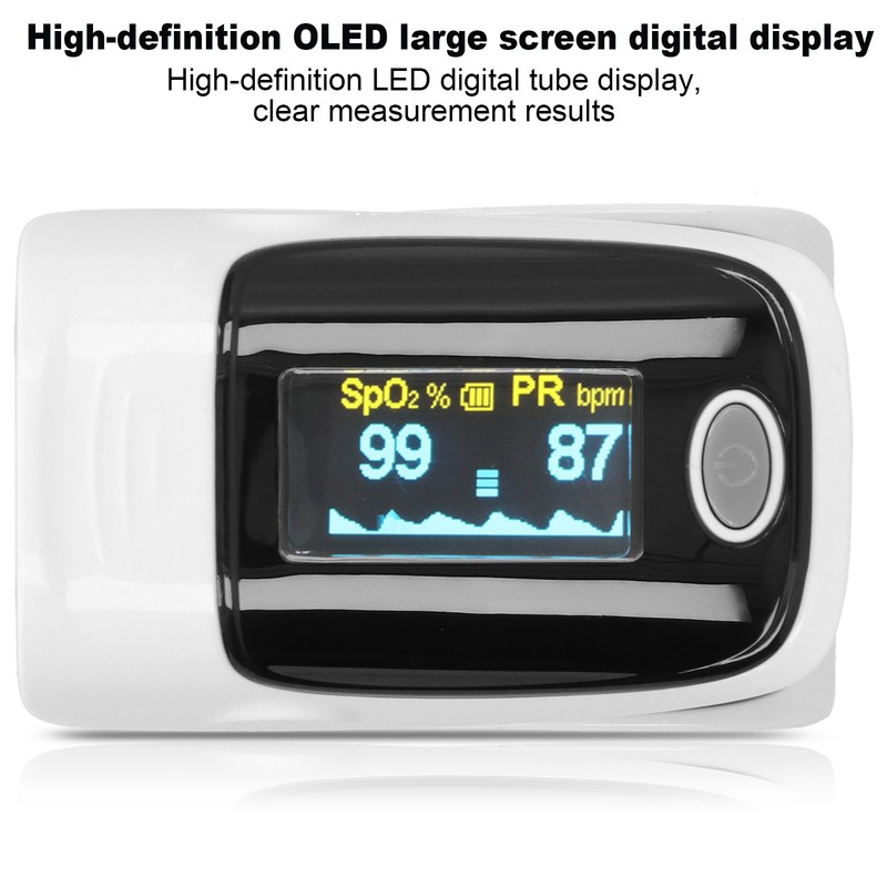 Fingertip Pulse Oximeter Digital OLED Blood Oxygen Saturation Monitor Heart