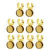 Haoyull 10pcs Brass Round Cuff Button Cover Cuff Links for