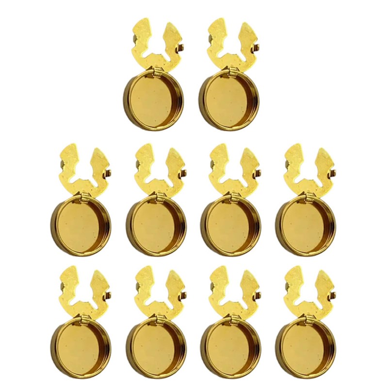 Haoyull 10pcs Brass Round Cuff Button Cover Cuff Links for