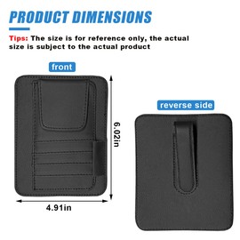 Car Sun Visor Organizer, Storage Pouch Holder with Multi-Pocket, Car Sunglass Holder for Driving License Card Glasses Pen, Multifunctional Auto Interior Accessories for Vehicle Truck SUV (Black)