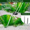 Lweiiws Aquarium Aquascape Tools Kits, 7 in 1 Anti-Rust Aquatic