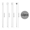 Luckious 12 Pack Stainless Steel Cocktail Picks - Reusable Metal