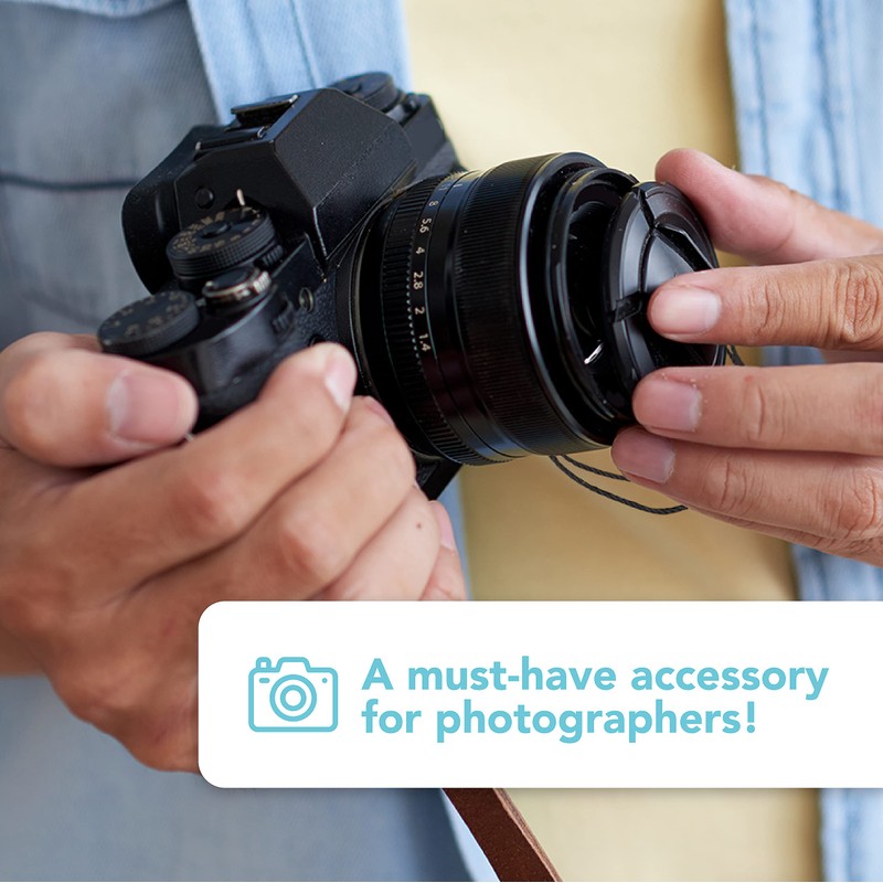 Foto&Tech Camera Lens Cap Leash with Elastic String, Compatible with