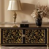Peacoblue Gold Branches, Birds Rub On Transfers for Furniture 6"x12"